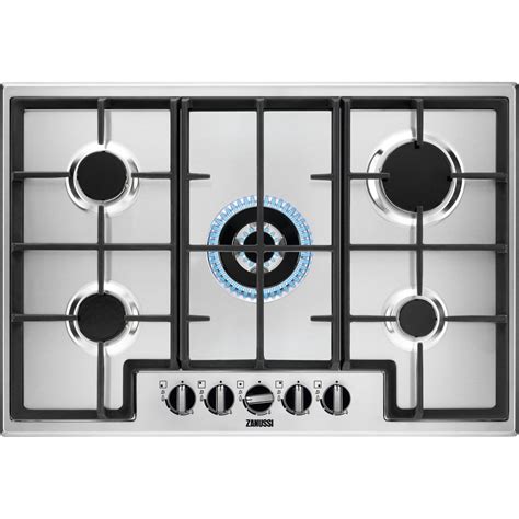 zanussi zgnn755x 74cm gas hob - stainless steel